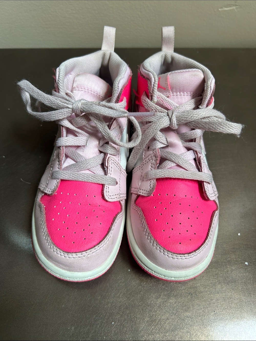 Nike Kids High-Top Sneakers - Hot Pink & Light Pink